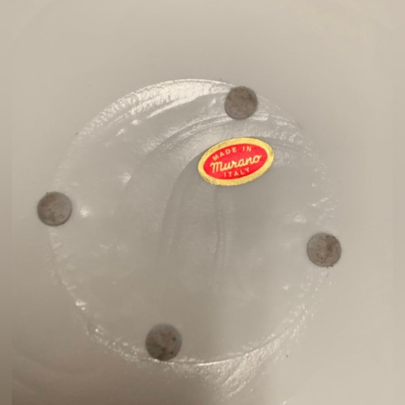 16” MURANO Certified Italian Art Glass Pearlescent Centerpiece Tabletop Bowl - Picture 5 of 10